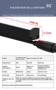 Overseasdesign VL-1000 Luminaire Linéaire LED Antichoc avec Contrôle par Application pour Librairie, Bibliothèque, Personnalisation de Petites Commandes - Product Image 2