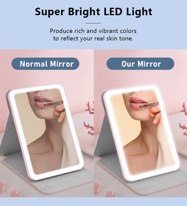 Nhà Sản Xuất Biểu Tượng Tùy Chỉnh Ipad Phong Cách Có Thể Sạc Lại Máy Tính Để Bàn Vẻ Đẹp Xách Tay Gấp Du Lịch Mỹ Phẩm Trang Điểm Gương Với Ánh Sáng LED - Product Image 3