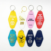 Porte-clés d'hôtel personnalisé avec logo gravé en or ou argent, style rétro vintage Californie ancienne, pour chambre d'hôtel ou de motel