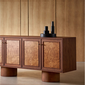 French <strong>Retro</strong> Solid Wood Entrance Cabinet American Luxury <strong>Sideboard</strong> for Home &amp; Hotel Furniture New Living Room Storage Cabinet - Product Image 4