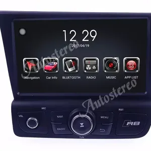 アウディR8スパイダートニースタークカーGPSナビゲーション自動ステレオヘッドユニットマルチメディアプレーヤーラジオテープレコーダー用Androidビッグボーイおもちゃ