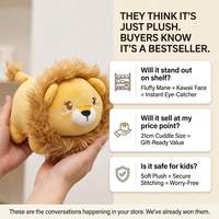 Peluche Lion Kawaii, Coussin Doux et Moelleux, Poupée Lion Mignonne à Crinière, Décoration Maison et Chambre, Cadeau d'Anniversaire pour Enfants