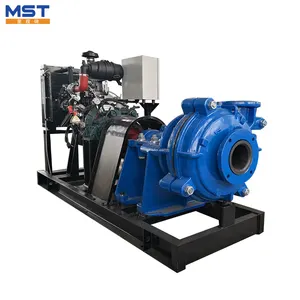 1500 rpm diesel engine high chrome 120 l/s horizontal centrifugal slurry pump