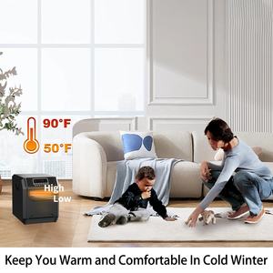 Бытовые регулируемые с дистанционным управлением термостат черный 1000 Вт 1500 Вт Электрический космический инфракрасный нагреватель воздуха - Product Image 3