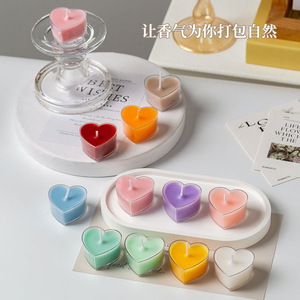 Heart Shaped Scented Candles 222 Manual Made For Valentine'S Day Home Tea Brewing Gift Box - Product Image 2