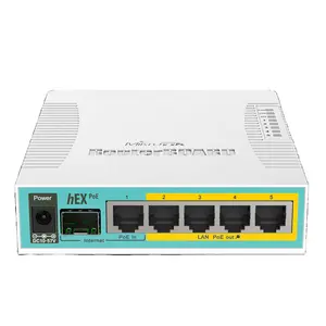 Mikro Tik hEX PoE RB960PGS 5x Gigabit Ethernet with PoE output for four ports, SFP