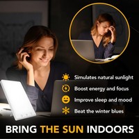 Lámpara de Fototerapia LED Azul de Invierno de 10000LUX OEM, Directo de Fábrica, Brillo Ajustable para Uso en el Hogar, Oficina y Médico, GQ-L1