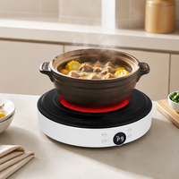 Cuisinière Électrique Infrarouge Ronde Portable 2200W, Compatible avec Tous les Ustensiles de Cuisson, Plaque Céramique Électrique, Fourniture d'Usine, SKD Disponible
