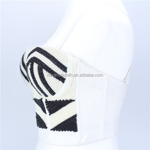 Novance-Top corto con tirantes finos y diamantes de imitación para mujer, ropa interior sin mangas con logotipo personalizado, para compras en línea en Alibaba - Product Image 3