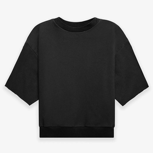 Heavyweight Round Neck Blank T-Shirt Premium 100% Cotton Casual Tshirt for <b>Men</b> High Quality Oversized Plain Boxy T Shirts - Product Image 4