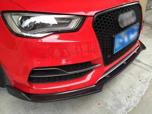 Accessoires de haute qualité lèvre de menton avant pour <span class=keywords><strong>Audi</strong></span> A3 S3 RS3 fibre de carbone lèvre de pare-chocs avant becquet bodykit <span class=keywords><strong>2014</strong></span>-2020 <span class=keywords><strong>RS</strong></span> Style - Product Image 4