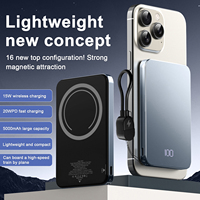 Chargeur portable populaire, batterie externe magnétique pour téléphone, batterie externe mince 5000 mAh, charge rapide pour iPhone 16 15 Pro Max