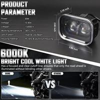 4 Inch 30W Cool White Motorcycle Led Headlight High Low Beam Universal Led Driving Work Lights for Motorcycle ATV Truck E-Bike