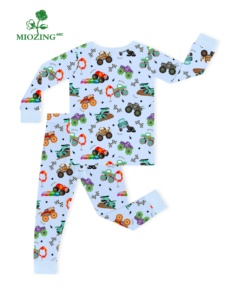 Conjuntos de <span class=keywords><strong>Ropa</strong></span> <span class=keywords><strong>para</strong></span> Niños Miozing, Pijamas de Bambú Orgánico <span class=keywords><strong>para</strong></span> Bebés, <span class=keywords><strong>Ropa</strong></span> de Bebé con Estampado Personalizado, <span class=keywords><strong>Ropa</strong></span> de Bebé OEM - Product Image 2