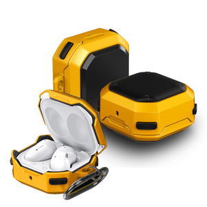 Funda de armadura protectora para auriculares de alta resistencia para <span class=keywords><strong>Samsung</strong></span> Galaxy Buds 2 Pro / Buds FE Live auriculares TPU + PC cubierta con llavero de gancho - Product Image 1