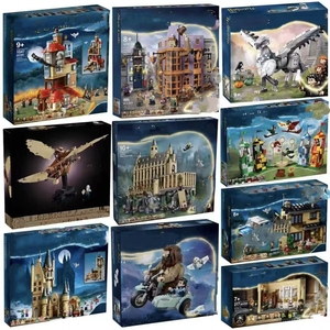 Blocs de construction personnalisables sur <span class=keywords><strong>le</strong></span> thème du monde <span class=keywords><strong>magique</strong></span>_Ensemble cadeau en vrac de château de sorcier compatible universellement, 4 maisons et figurines_Whomping Willow - Product Image 6