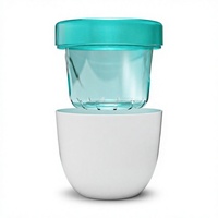 Pot Bunga Plastik Nordic Self-Watering untuk Meja, dengan Reservoir Air, untuk Rumah, Kantor, dan Ambang Jendela