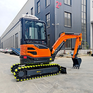 حفارات بمحرك كوبوتا 3 طن، حفارة زاحفة صغيرة مدمجة بمحرك معتمد من وكالة حماية البيئة، آلة حفر صغيرة للاستخدام المنزلي مع شحن مجاني - Product Image 2