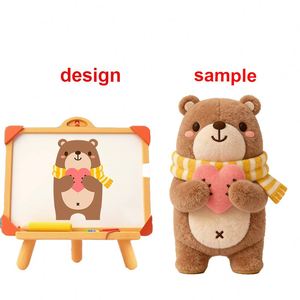 Jouets couineurs pour animaux de compagnie : ours en peluche personnalisé pour la Saint-Valentin, en forme de pull, en peluche gonflée - Product Image 3