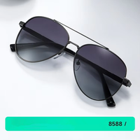 8588 Nouvelles Lunettes de Soleil Pilote HD Polarisées Hommes Femmes UV400 Anti-éblouissement Conduite Extérieure Luxe Mode Rétro