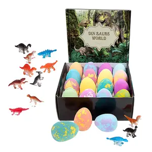 Efferves 안전 다채로운 Fizzies 공룡 계란 모양 유기 어린이 목욕 폭탄 어린이 목욕 폭탄 깜짝 공룡 장난감
