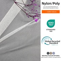 Tissu en maille de nylon blanc 23 g/m² respirant, léger (1 mm), 100 % nylon, pour robes de soirée et robes à paillettes, tissu tulle, tissu dentelle