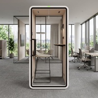 Cabines de bureau insonorisées pour une personne, cabine téléphonique acoustique, poste de travail privé