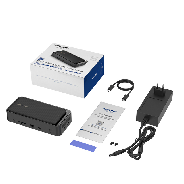 13-In-1 Type C 5Gbps Hub M.2 PCIe/SATA SSD Enclosure USB C Triple Display Dock for Windows Mac Supports 100W PD Data