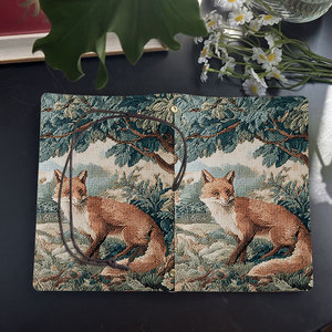 Taccuino Vintage fatto a mano A6 con chiusura a cravatta ciondolo pagine 160 carta spessa regalo perfetto per squadre con <span class=keywords><strong>volpe</strong></span> foglie di albero g - Product Image 4