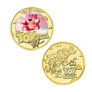 5 Pièces de monnaie commémoratives plaquées or 24 carats, imprimées en typographie, sur le thème de l'anime américain Toy <span class=keywords><strong>Story</strong></span>, cadeau de collection - Product Image 3