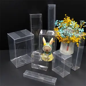 Großhandel Mini Folding Plastic Storage Kleines Geschenk Clear Recta ngular Pvc Transparent Ice Cream Box