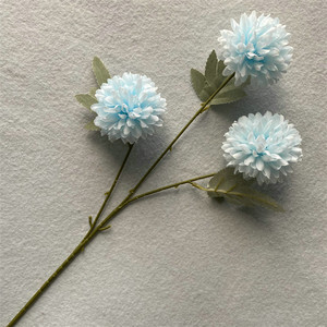 Flor Artificial <span class=keywords><strong>de</strong></span> Crisantemo <span class=keywords><strong>con</strong></span> 3 Cabezas, Tipo Pompon, <span class=keywords><strong>de</strong></span> Tallo Único, <span class=keywords><strong>para</strong></span> <span class=keywords><strong>Arreglos</strong></span> Florales en el Hogar y Bodas - Product Image 5