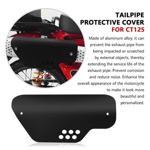 Pour <span class=keywords><strong>Honda</strong></span> <span class=keywords><strong>Trail</strong></span> <span class=keywords><strong>125</strong></span> Anti-brûlure moto échappement bouclier thermique couverture silencieux lien tuyau protecteur garde pour CT125 2020-2024 - Product Image 4