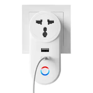 Adaptador de enchufe Universal OSWELL eléctrico para Google Home Wifi Smart USB Socket 3 Pin Sudáfrica India UE Reino Unido EE. UU.