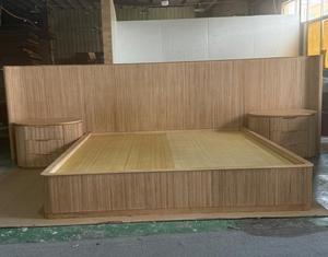 Luxurious Modern Emergency <strong>Bed</strong> with Two <strong>Side</strong> Tables Solid Wood Queen/King Size Custom Color Expandable Design - Product Image 2