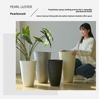 Pot Bunga Plastik Tebal Berkualitas Tinggi, Kokoh, Tahan Lama, Desain Minimalis untuk Ruang Tamu Dalam Ruangan, Cocok untuk Tanaman Hijau Besar, Bird of Paradise
