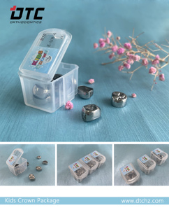 Couronnes dentaires temporaires en acier inoxydable pour enfants, couronnes molaires primaires pour enfants - Product Image 1