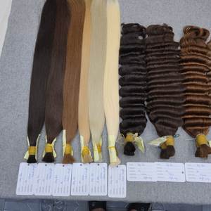 Meilleur prix Extensions de cheveux en vrac ondulés naturels et droits 100% cheveux humains vietnamiens bruts, doux, épais et durables - Product Image 4