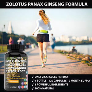 Cápsulas de Maca y Ginseng de Alta Calidad OEM con Ashwagandha, Ginseng, Potenciador de Energía Natural, Píldoras Potentes para Hombres - Product Image 2