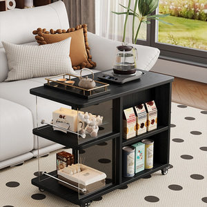 Table basse convertible en bois massif multifonctionnelle moderne avec hauteur réglable pour petit salon - Durable et portable - Product Image 4