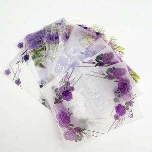 Papel vitela de impresión personalizada al por mayor con logotipo personalizado con patrón de flores translúcidas para tarjetas de felicitación de invitación - Product Image 6