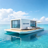 Maison flottante modulaire sur mesure, villa flottante pour divertissements aquatiques
