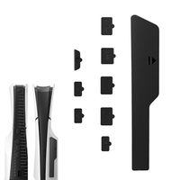 Bouchons anti-poussière en silicone compatibles avec PS5 Slim CD Disc Edition Console Housse anti-poussière Kit d'accessoires de pièces de protection anti-poussière