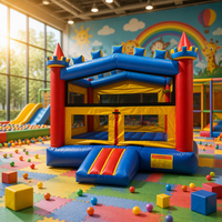 Château gonflable commercial en PVC pour enfants, idéal pour les fêtes et le divertissement