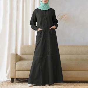 Caftán Musulmán para Mujer, Estilo Marroquí, Túnica Larga, Abaya, Dubai, Turquía, Vestido Hijab, Vestido de Mujer, Talla Grande - Product Image 5