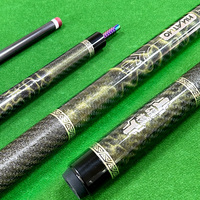 TuoYuan Queue de billard en fibre de carbone pour entraînement, pointe solide de 11,5 mm, surface noire mate, fabricant OEM, pour billard 9 boules