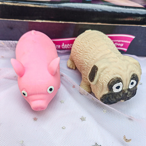 Juguete Antiestrés de Goma, Cerdo Rosa, Pug, Gadget Creativo para Aliviar el Estrés, Juguete para Liberar la Tensión - Product Image 4
