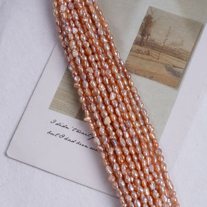 Zhuji 7インチ3-4mm天然淡水リアル真珠ビーズバロック多色ルースパールストランド卸売 - Product Image 4