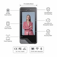 Terminal de Control de Acceso con Reconocimiento Facial y Salida de Relé RS485 y Wiegand para Integración con Barrera de Trípode