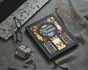 Diario di Lettura con Copertina Rigida LABON, Formato A5, Tracker per Recensioni di <span class=keywords><strong>Libri</strong></span>, Foglia Oro, Layout Interno Personalizzato, Carta Premium, Registro - Product Image 3